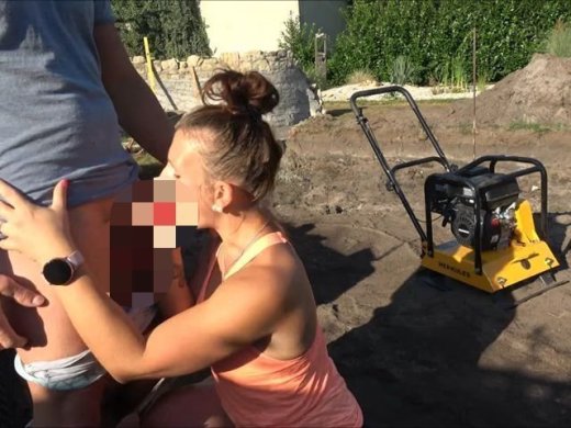 Amateurvideo Blowjob auf der Baustelle von sexyandhot