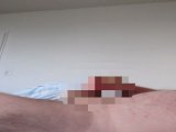 Amateurvideo Handtuchwichs mit Feinstrumpfkondom from nylonjunge